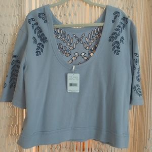 Free People embroidered sweatshirt